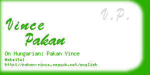 vince pakan business card